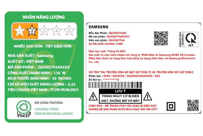 Smart Tivi QLED Samsung AI 4K 50 inch QA50Q7FA